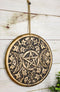 Wicca Occult Sacred Triple Moon Goddess Pentagram Terracotta Wall Decor Plaque