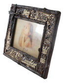 Rustic Western Faux Branchwood Cross Love And Laughter Photo Frame Sculpture