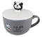 You're Special Peekaboo Panda Bear Gray Ceramic Coffee Mug W/ Spoon And Lid Set