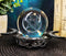 Ebros Sacred Moon Triple Goddess Glass Gazing Ball Orb With Pentagram Symbol 6"W