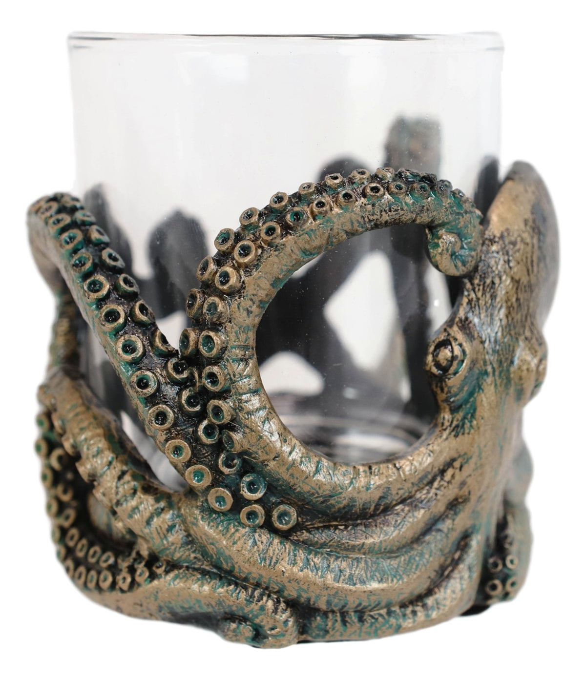 Nautical Sea Octopus Kraken Glass Votive Candle Holder Figurine / Coffee Mug 8oz
