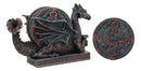 Ebros Voyage Of The Rune Celtic Dragon Coaster Set Figurine W/ 5 Round Coasters