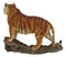 Sultan Orange Bengal Tiger On Rock Statue 7.25"Long Giant Cat Wild Animal Decor