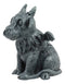 Gothic Winged Guardian Baby Goat Gargoyle Statue Faux Stone Resin Small 2.5"H