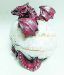 Ebros 5 Inch Red Dragon Hatchling Cracked Egg Jewelry/Trinket Box Figurine