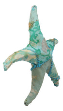 Starfish Sea Star Hand Crafted Paper Mache In Colorful Sari Fabric Figurine