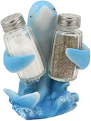 Ebros Dolphin Rising Above Sea Waves Hugging Salt And Pepper Shakers Holder
