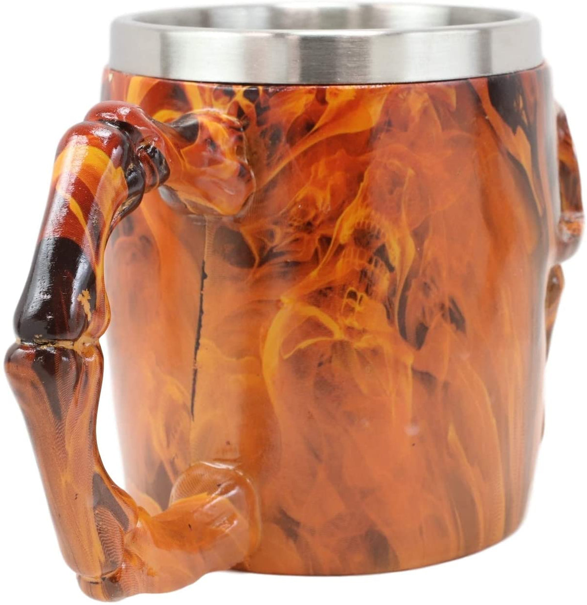Ebros Inferno Fire Skull Face Drinking Coffee Mug Beverage Drinkware 6.25"W
