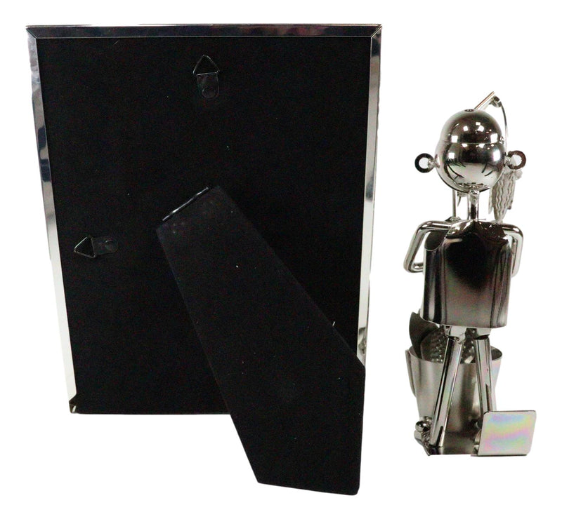 Ebros Marine Fisherman Metal Sculpture 5"X7" Picture Frame Vertical Horizontal Display