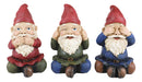 Ebros Whimsical See Hear Speak No Evil Gnomes Statue 4"H Set Of 3 Wise Gnomes