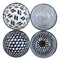 Ebros Gift Made In Japan Stylish Symmetry Contemporary Design 5"Diameter 16oz Porcelain Bowls Set Of 4 For Salad Ramen Pho Soup Cereal Home And Kitchen Decorative Bowl Gift Set (Blue Patterns)