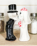 Ebros Day Of The Dead Salt & Pepper Shakers Skeleton Couple Bride & Groom Set