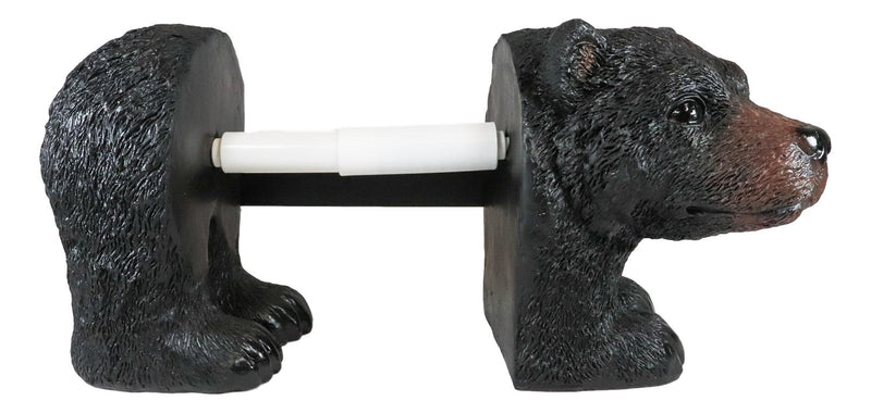 Ebros Darling Black Bear Cub Toilet Paper Body Holder Hanging Or Standalone Figurine