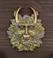Ebros Spring Blooms & Blossoms Horned Greenman Pan Wall Decor Plaque Sculpture