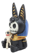 Egyptian Furrybones Anubis Figurine Small 3.5" Furry Bones Skeleton Decor Statue