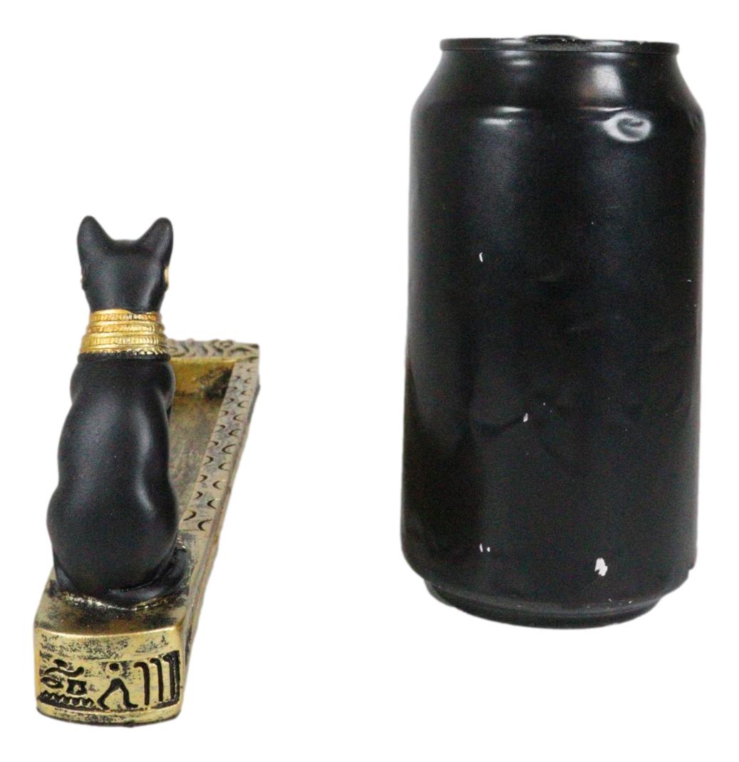 Egyptian Goddess of Protection Bastet Cat Deity Hieroglyphic Incense Holder