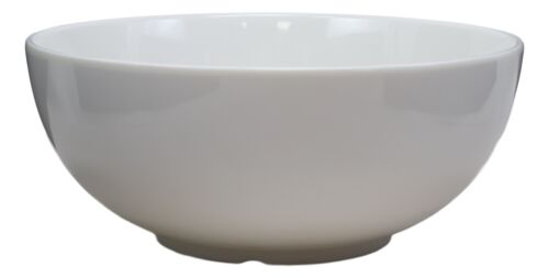 Pack Of 2 Large Contemporary Round White Jade Melamine Ramen Pho Vegetable Bowls