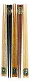 Reusable Bamboo Multi Tone Wooden Grain Colors Set of 5 Chopsticks Pairs In Box