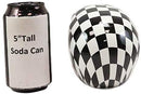 Ebros Harlequin Black And White Squares Checkered Skull Figurine Statue 6" Long