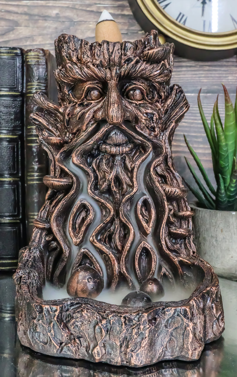 Greenman Tree Man God Forest Ent Waterfall Smoke Backflow Incense Cone Burner