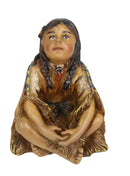 Cultural Native American Indian Tribal Child Girl Sitting Collectible Figurine
