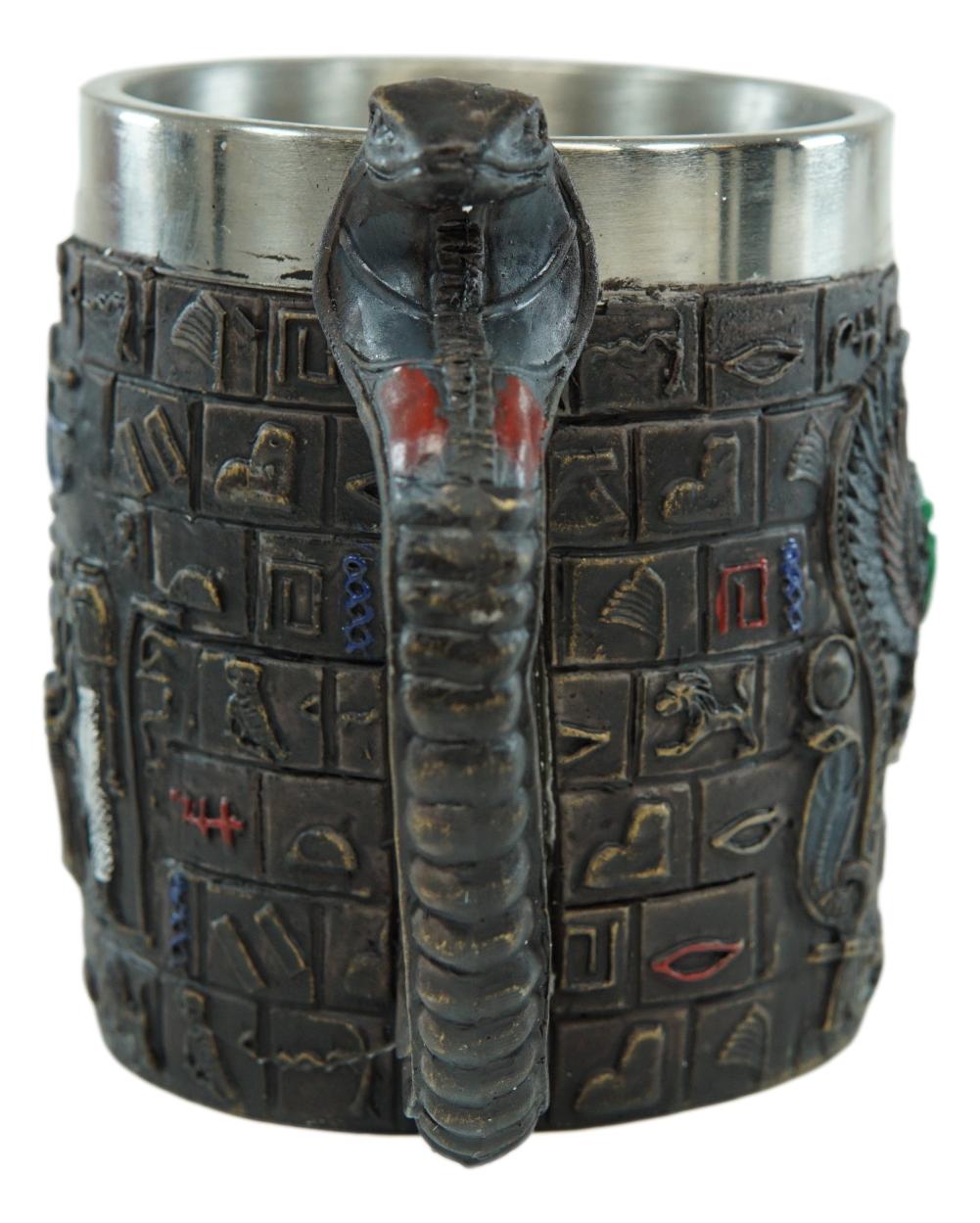 Ebros Egyptian Eye Of Horus Amulet Wedjat Mug Drink Coffee Cup Winged Scarab Beetle