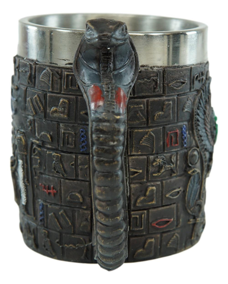 Ebros Egyptian Eye Of Horus Amulet Wedjat Mug Drink Coffee Cup Winged Scarab Beetle