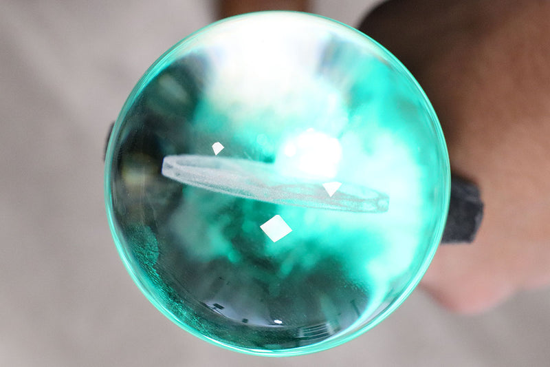 Triple Goddess Sacred Moon Pentagram Star LED Glass Decorative Prop Swagger Cane