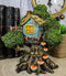 Ebros Forest Ent Greenman Cottage Blue Nook Tree House Statue With Mushroom Conk Steps