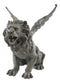 Ebros Gothic Winged Aslan Roaring Lion Battle War Cry Gargoyle Figurine 7"H