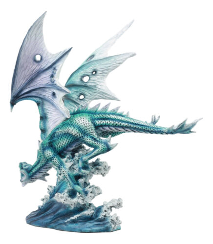 Large Flying Sea Dragon Statue 16.5"Long Mythical Fantasy Ocean Dragon Lord