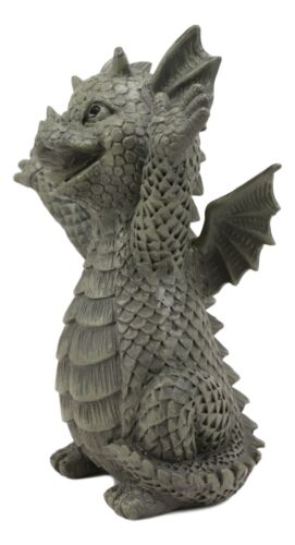 Hug Me Please! Small Baby Garden Dragon With Wide Open Arms Statue Fantasy Decor