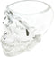 Ebros PACK OF 4 Skeleton Skull Glass Bowl Drink Stationery Office Holder