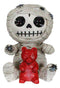 Ebros Furrybones Mummy Sarcophagus with Red Teddy Bear & Spiders Figurine 2.75"H