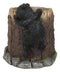 Rustic Western Forest Naughty Black Bear Cub Climbing Tree Stationery Pen Holder