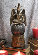 Pentagram Sigil Sabbatic Goat Baphomet Skull Black Sandstorm Gazing Ball
