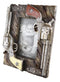 Western Outlaw Dual Pistol Revolvers Faux Barnwood Photo Picture Frame Decor 4X6