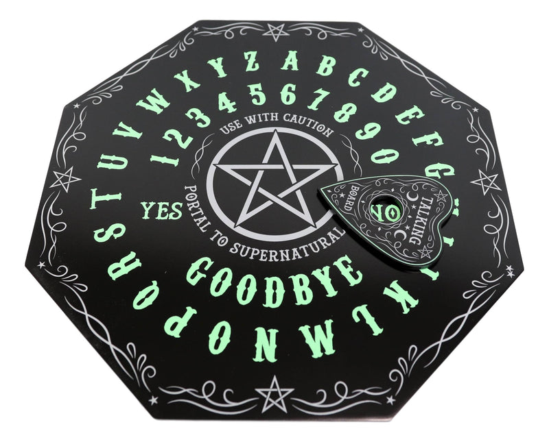 Glow in The Dark Octagonal Pentagram Star Ouija Spirit Board Game W/ Planchette