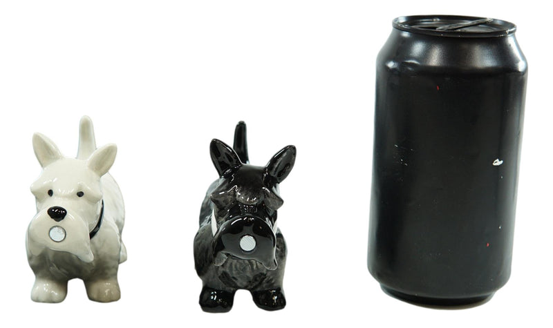 Ebros Kissing Scottie Scottish Terrier Dogs Ceramic Salt And Pepper Shakers Set Decor