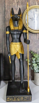 Ebros Large Classical Egyptian God Of The Dead Anubis Holding Staff Statue 16"H