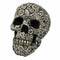 Skull with Floral Patterns Halloween Desktop Figurine Gift 6 Inch