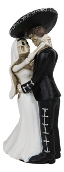 Love Never Dies Wedding Bride & Groom Mariachi Skeleton Couple Dancing Figurine