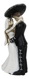 Love Never Dies Wedding Bride & Groom Mariachi Skeleton Couple Dancing Figurine