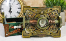Steampunk Mechanical Gears Design Secret Jewelry Box With Navigational Compass