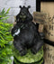 Rustic Western Forest Drunk Black Bear Smoking Pipe And Drinking Beer Figurine