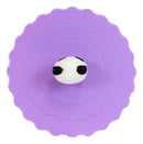 Set Of 4 Purple Panda Reusable Silicone Coffee Tea Cup Cover Lids Air Tight