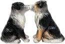 Dog Australian Shepherd Salt & Pepper Shakers Ceramic Magnetic Figurine Set 3"L