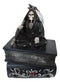 Ebros Macabre Grim Reaper With Scythe Sitting On Books Of Life Jewelry Box