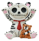 Furry Bones White Tigrrr Snow Tiger Skeleton Monster Table Top Ornament Figurine