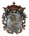 Ebros Large Medieval Heraldic Royal Lion Coat of Arms King Crown Shield Plaque